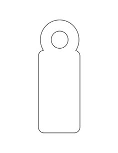 Étiquettes suspendues blanches Apli 7 x 19 mm 200 unités.