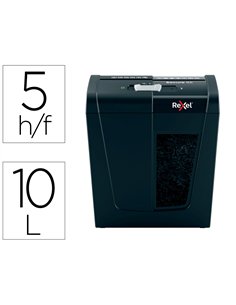 Desctructeur de documents rexel secure s5 coupe droite 5 feuilles de papier a4 de 80gr.