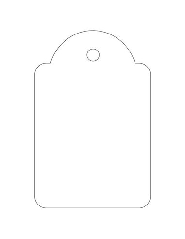 Étiquettes suspendues blanches Apli 28 x 43 mm 100 unités.