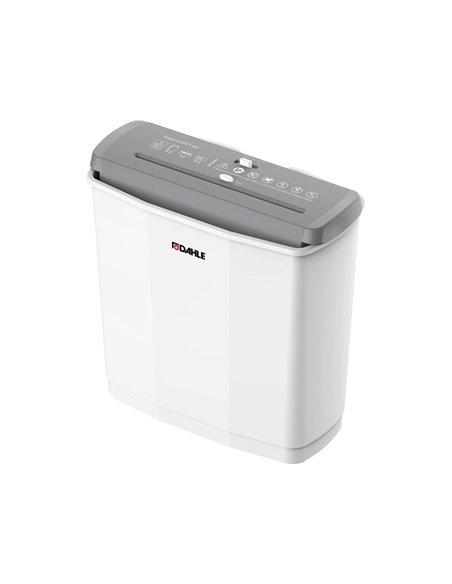 Destructeur de documents dahle paper safe 23060 coupe droite maxi 5 feuilles 6mm bac 11l.