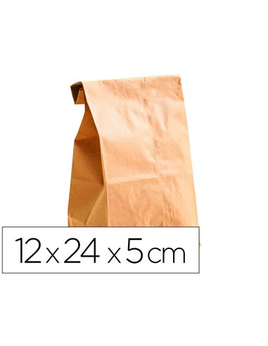 Sachet alimentaire kraft brun 70g/m2 biodegradable 12x24x5cm lot de 100.