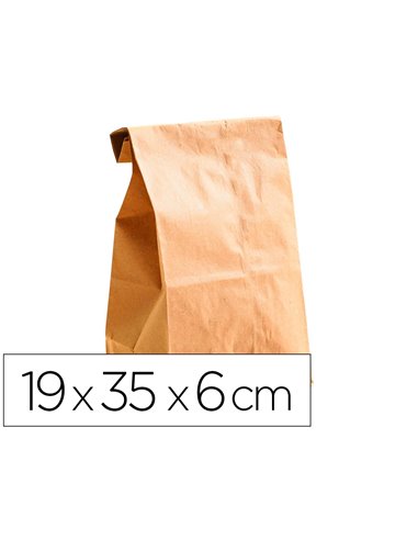 Sachet alimentaire kraft brun 70g/m2 biodegradable 19x35x6cm lot de 100.