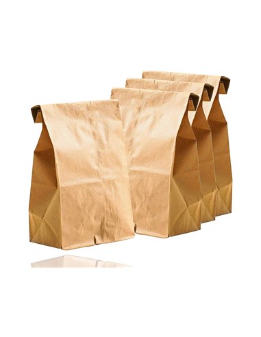 Sachet alimentaire kraft brun 70g/m2 biodegradable 19x35x6cm lot de 100.
