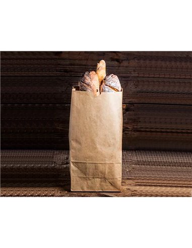 Sachet alimentaire kraft brun 70g/m2 biodegradable 19x35x6cm lot de 100.
