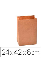 Sachet alimentaire kraft brun 70g/m2 biodegradable 24x42x6cm lot de 100.