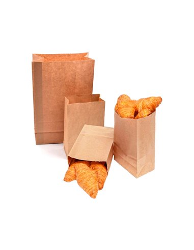 Sachet alimentaire kraft brun 70g/m2 biodegradable 24x42x6cm lot de 100.