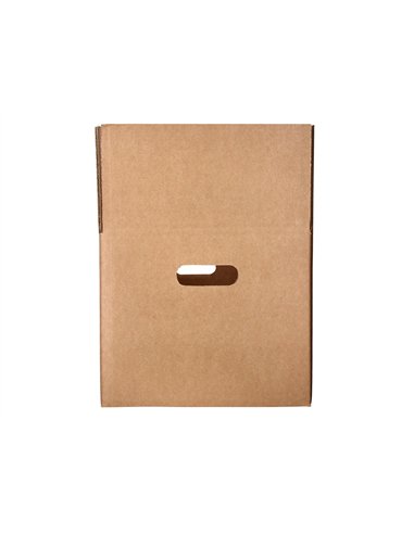 Caisse americaine q-connect ultra-resistante avec poignees double cannelure 7mm 500x340x310mm coloris kraft.