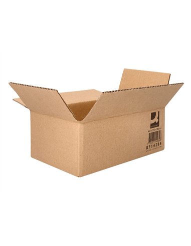 Caisse americaine q-connect ultra-resistante carton recycle double cannelure 7mm 450x375x280mm coloris kraft.