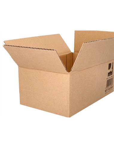 Caisse americaine q-connect ultra-resistante carton recycle double cannelure 7mm 450x375x280mm coloris kraft.