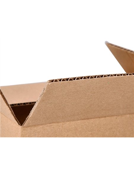 Caisse americaine q-connect ultra-resistante carton recycle double cannelure 7mm 450x375x280mm coloris kraft.