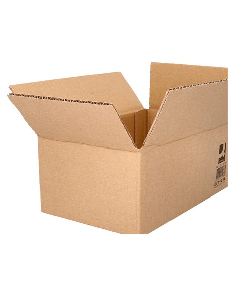 Caisse americaine q-connect ultra-resistante carton recycle double cannelure 7mm 600x400x290mm coloris kraft.