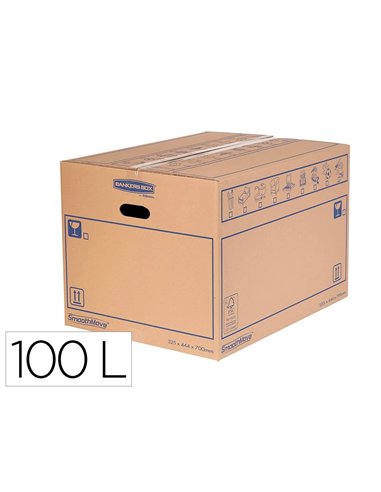 Caisse demenagement fellowes montage manuel charge moyenne capacite 100l.