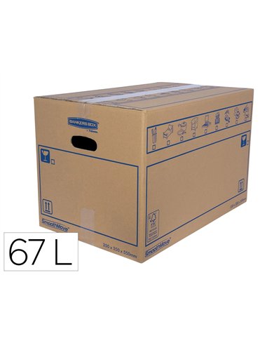 Caisse demenagement fellowes montage manuel charge moyenne capacite 67l.