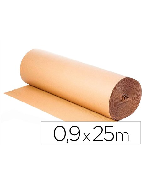 Carton ondule q-connect kraft 250g/m2 resistant polyvalent rouleau 0,90x25m.