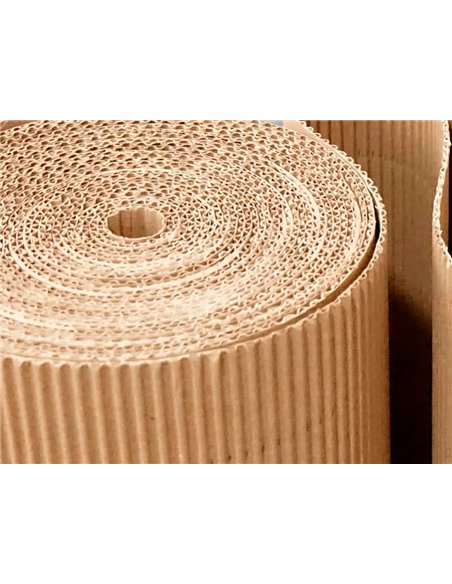 Carton ondule q-connect kraft 250g/m2 resistant polyvalent rouleau 0,90x25m.