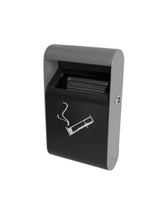Cendrier coldis mural etouffoir 1,5l coloris noir.
