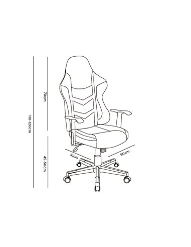 Chaise gaming q-connect orvieto simil cuir base metallique haut max 1200 larg 500 prof 510mm roues premium noir-rouge.