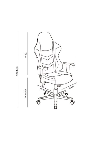 Chaise gaming q-connect orvieto simil cuir base metallique haut max 1200 larg 500 prof 510mm roues premium noir-rouge.