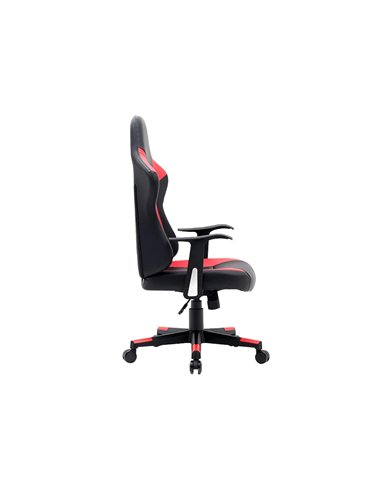 Chaise gaming q-connect orvieto simil cuir base metallique haut max 1200 larg 500 prof 510mm roues premium noir-rouge.
