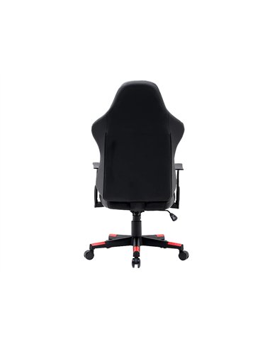 Chaise gaming q-connect orvieto simil cuir base metallique haut max 1200 larg 500 prof 510mm roues premium noir-rouge.