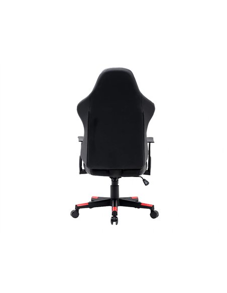 Chaise gaming q-connect orvieto simil cuir base metallique haut max 1200 larg 500 prof 510mm roues premium noir-rouge.