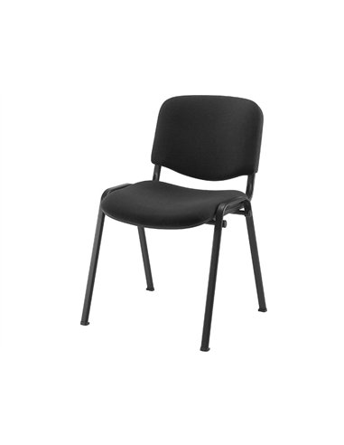 Chaise q-connect connect empilable 4 pieds poids maximum supporté 100kg 91x49x44cm coloris noir 5.3kg.