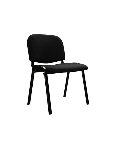 Chaise q-connect connect empilable 4 pieds poids maximum supporté 100kg 91x49x44cm coloris noir 5.3kg.