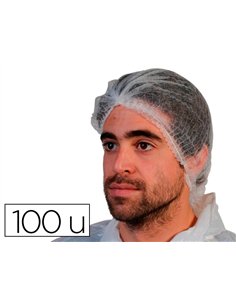 Charlotte a clip coldis blanche polypropylene non tisse boite de 100 unites.