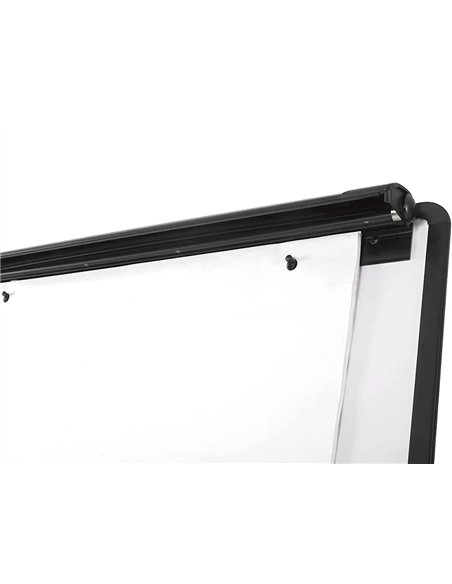Chevalet q-connect économique fond mélaminé tableau effaçable sec 70x100cm auget barette pivotante hauteur maximum 2m.