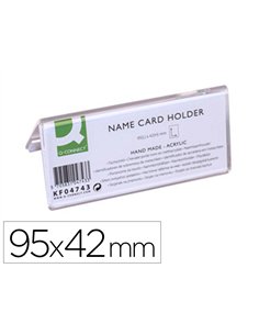 Chevalet q-connect porte-noms méthacrylate idéal système identification 95x42mm.