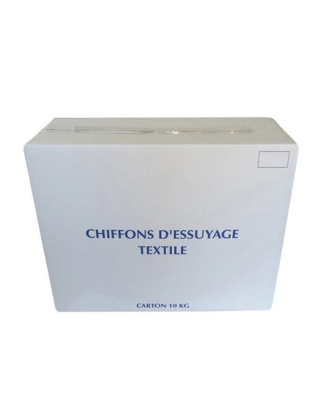 Chiffon tisse blanc colis 10kg.
