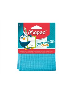 Chiffonette maped microfibre pour ardoise coloris bleu en blister.