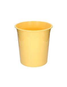 Corbeille papier q-connect plastique opaque 13l 275x285mm coloris jaune pastel. 2