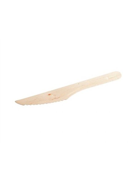 Couteau en bois coldis diametre 16,5cm paquet de 100 unites.