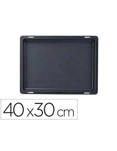 Couvercle viso bac manutention polypropylene 40x30cm gris.