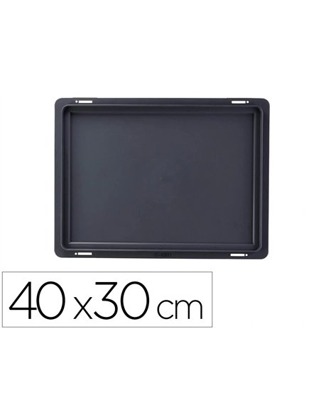 Couvercle viso bac manutention polypropylene 40x30cm gris.