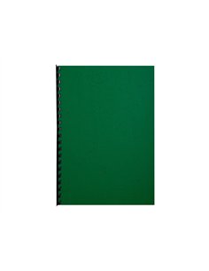 Couverture exacompta grain cuir recycle a4 270g coloris vert paquet 100 unites.