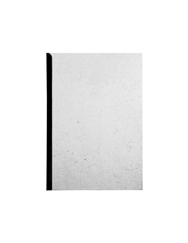Couverture q-connect carton 250g grain cuir pour reliure format a4 coloris blanc brillant paquet 100 unités.
