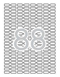 Étiquettes de bijoux blanches amovibles Apli 45,0 x 8,0 mm, 25 feuilles