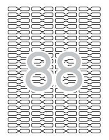 Étiquettes de bijoux blanches amovibles Apli 45,0 x 8,0 mm, 25 feuilles