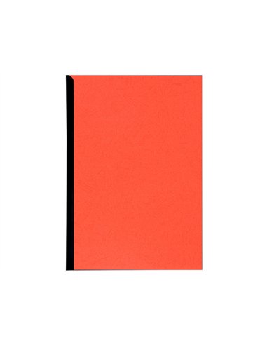 Couverture q-connect carton 250g grain cuir pour reliure format a4 coloris rouge paquet 100 unités.