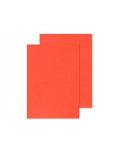 Couverture q-connect carton 250g grain cuir pour reliure format a4 coloris rouge paquet 100 unités.