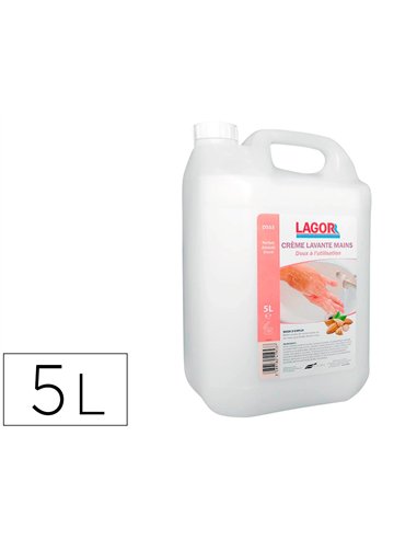 Crème lavante coldis lagor mains douces riche agents hydratants sans abrasifs solvants pétroliers parfum amande bidon 5l.