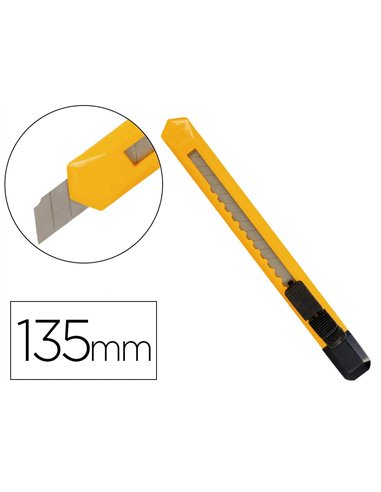 Cutter xd-04 q-connect lame retractable interchangeable en acier 9mm predecoupee frein de securite curseur autobloquant.