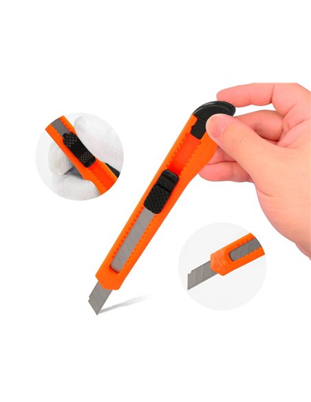 Cutter xd-05q-connect lame retractable interchangeable enacier 9mm precoupee frein de securite.