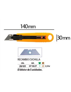 Cutter xd123 q-connect retractable lame acier 18 mm blister. 2