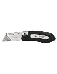 Cutter xd-925 q-connect gomme et plastique abs lame interchangeable acier carbone 19mm mecanisme changement facile. 2