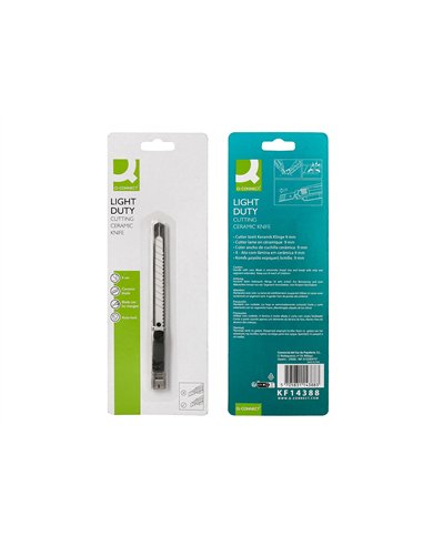 Cutter xd-c18 q-connect metallique lame 9mm en ceramique retractable interchangeable avec frein de securite.