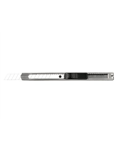 Cutter xd-c18 q-connect metallique lame 9mm en ceramique retractable interchangeable avec frein de securite.