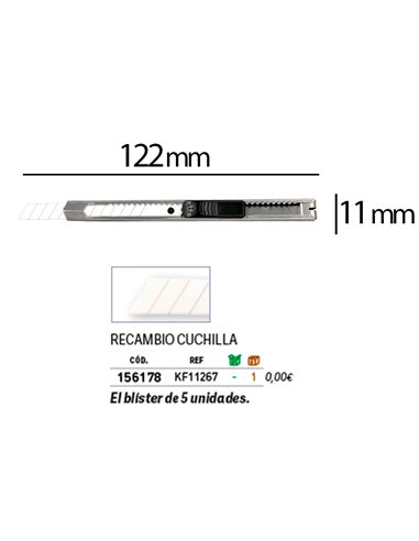 Cutter xd-c18 q-connect metallique lame 9mm en ceramique retractable interchangeable avec frein de securite.